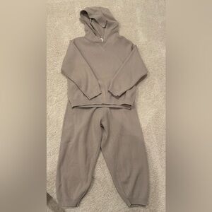 Zara Kids Matching Knit Set in Taupe